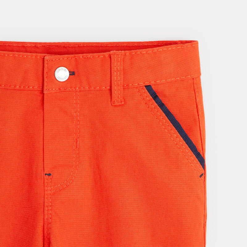 Short en toile rouge bébé garçon Rouge