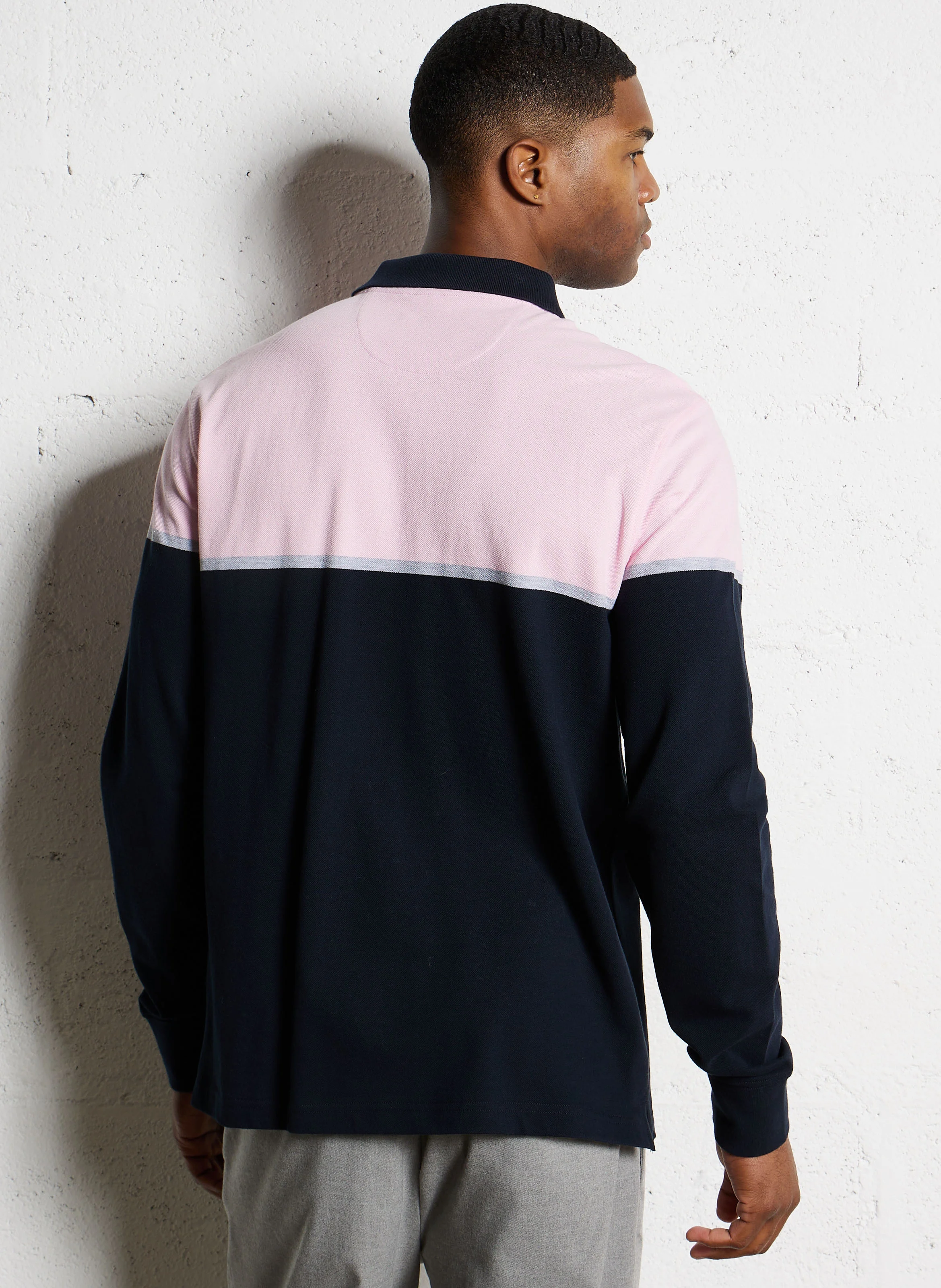 Polo droit en coton | Bleu