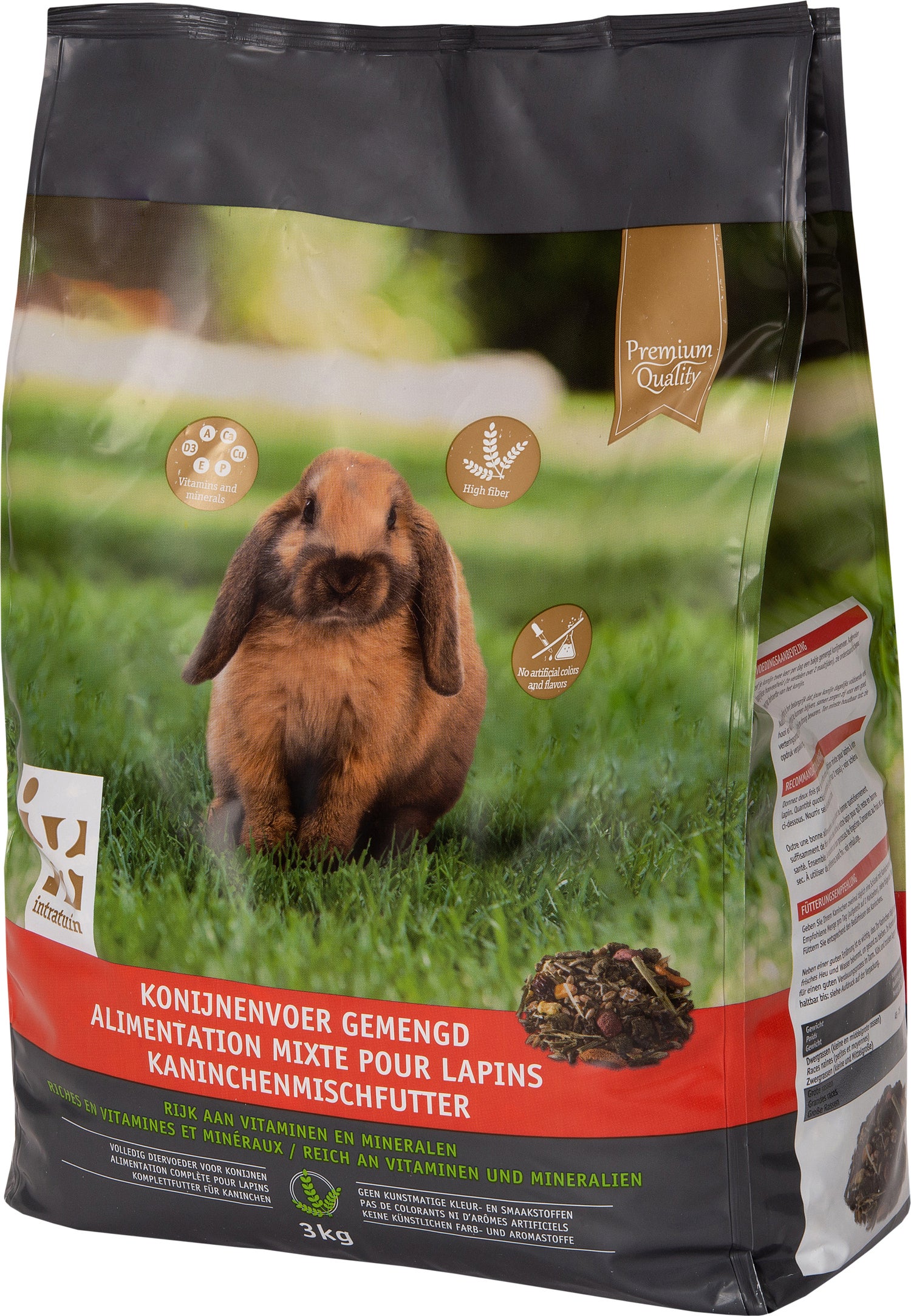 Intratuin Premium konijnenvoer gemengd 3 kg