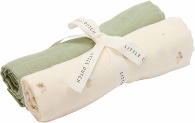 Little Dutch Forest Treasures & Sage Musselintepper 2-Pakk, Hvit