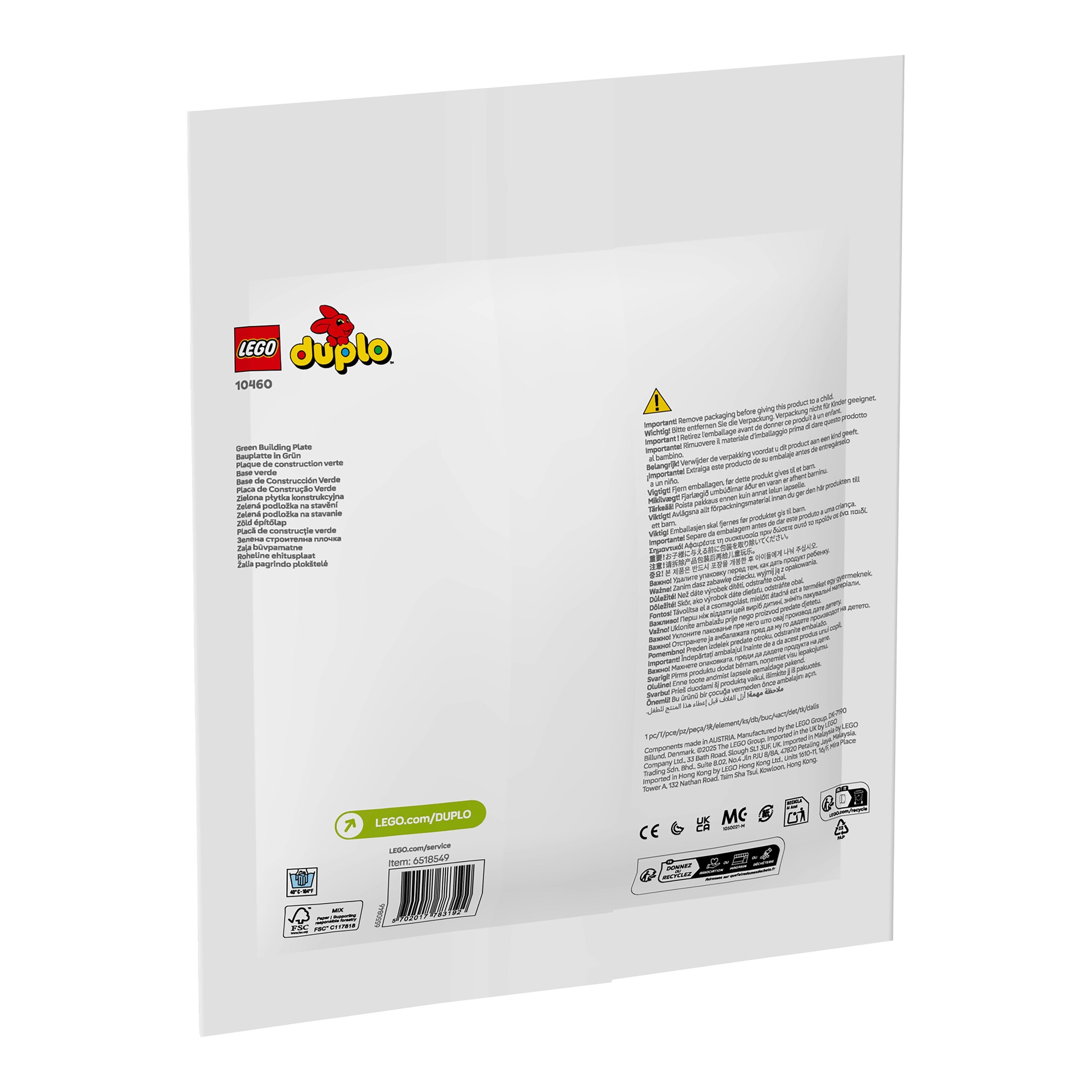 LEGO® - DUPLO® 10460 Bauplatte in Grün