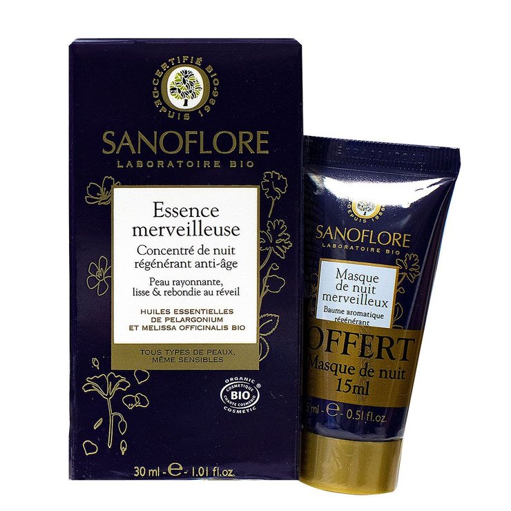 Essence merveilleuse 30ml + masque nuit 15ml offert