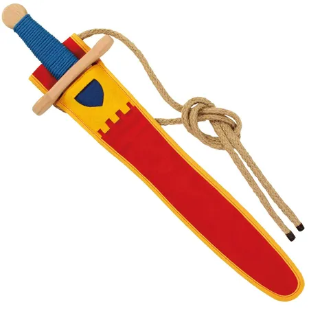 VAH Spielzeugmanufaktur Landsknecht Schwertset rot/gelb, 48 cm