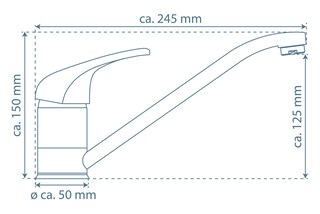 SCHÜTTE Spültischarmatur Magna mit schwenkbarem Auslauf