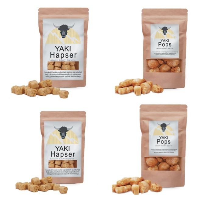 Yaki - 4 x Poser med Oste snackspops og hapser