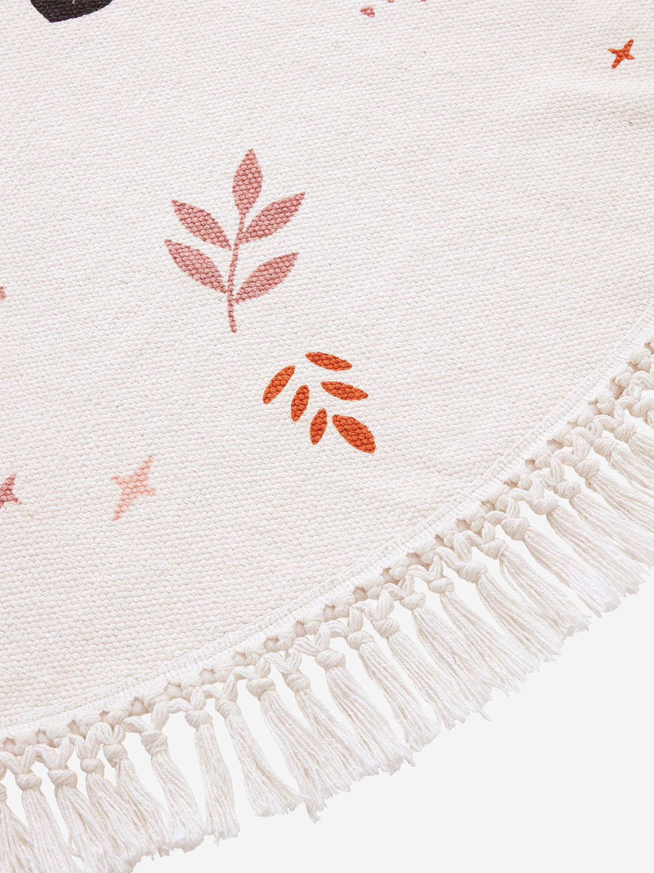 Tapete Princess Rug Nature branco claro liso com motivos