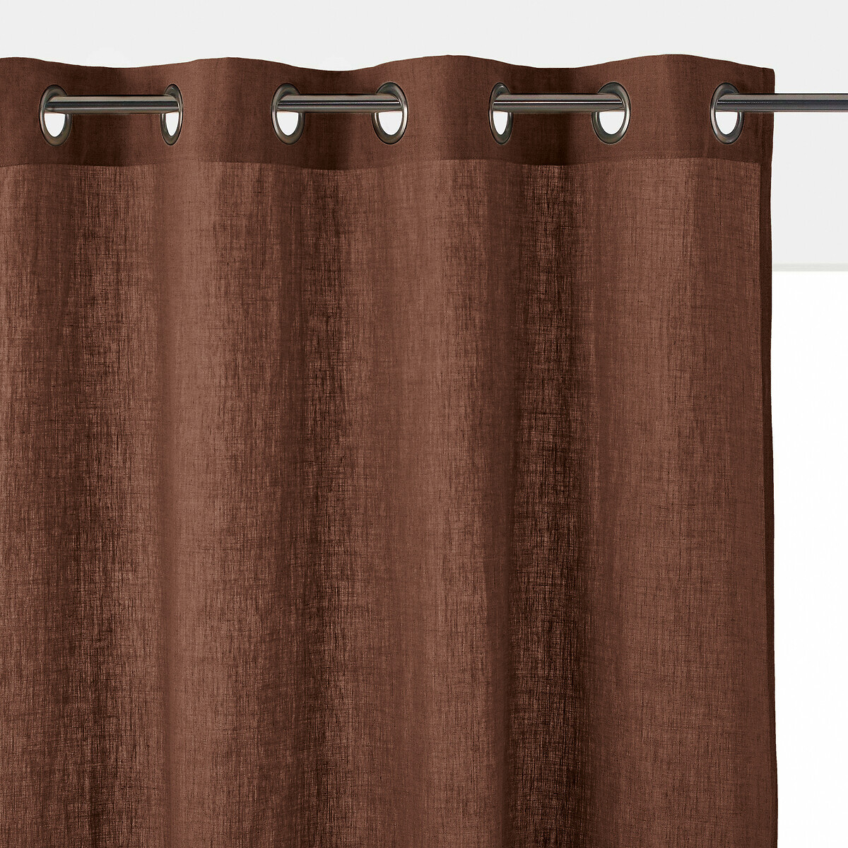 LA REDOUTE INTERIEURS<br>Cortina de linho lavado com ilhós, radiador, Onega