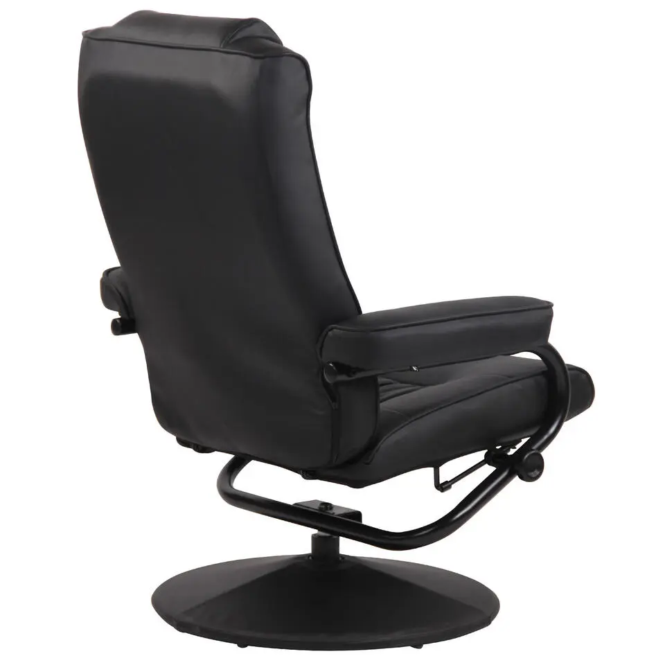 CLP Fauteuil Ennis zwart Frame - Kunstleer - zwart
