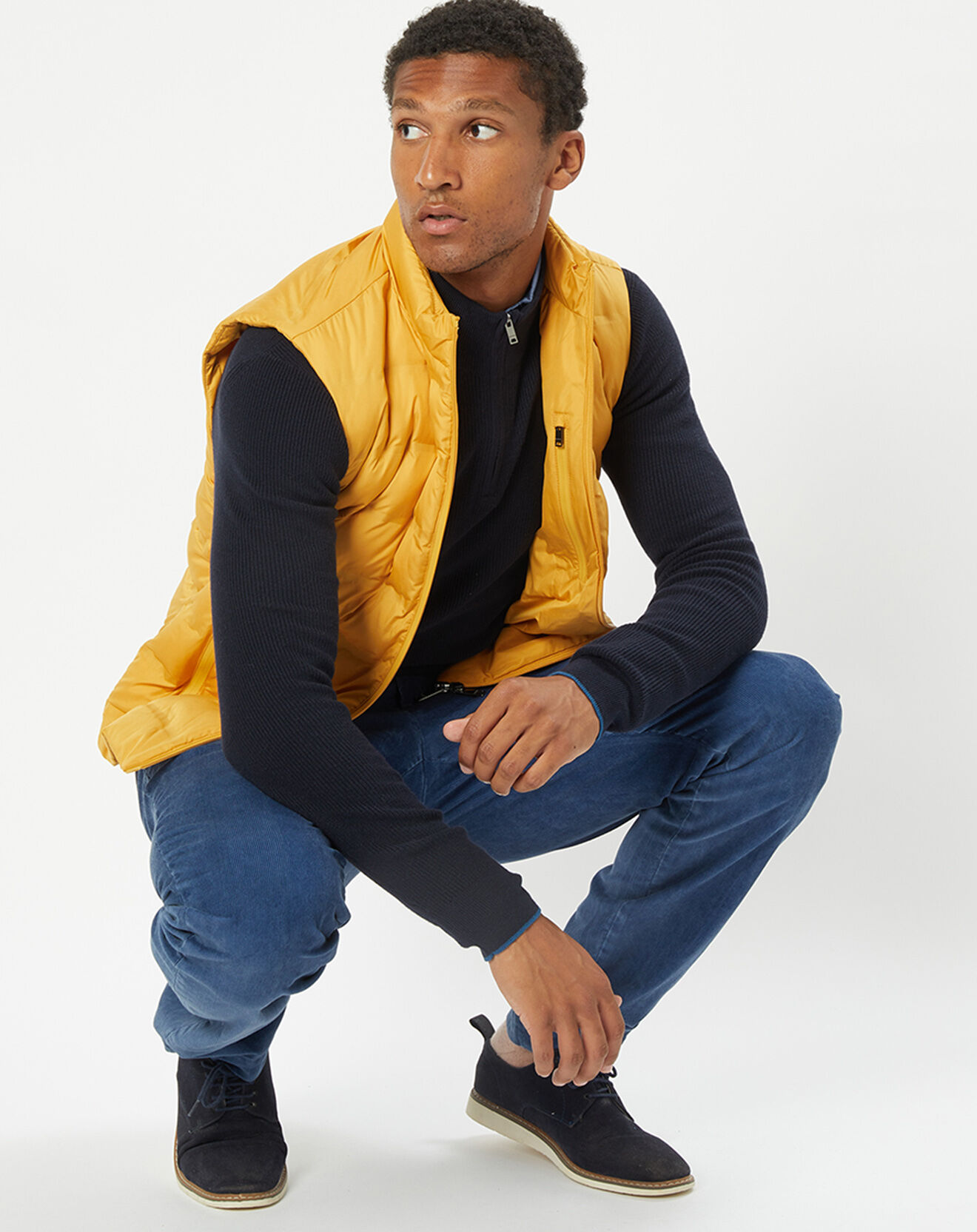 Hackett London Doudoune sans manches unie jaune
