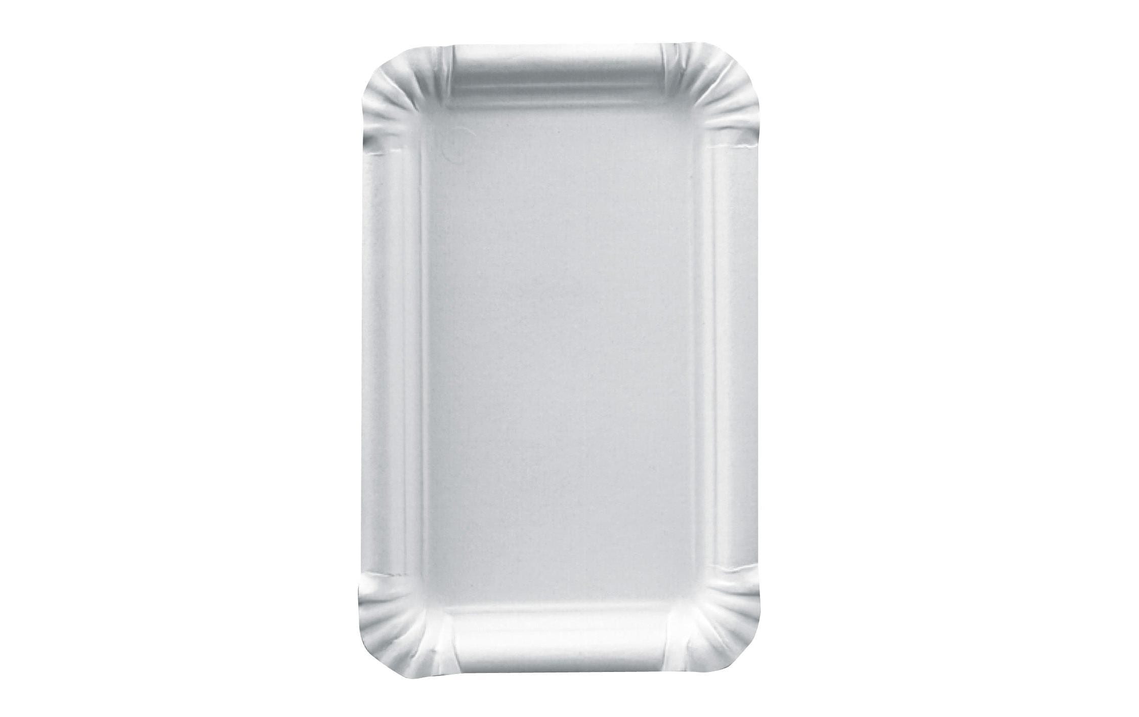 Einwegteller Pure klein 17.5 cm x 11 cm, 250 Stück, WeissKleine Einweg-Pappteller