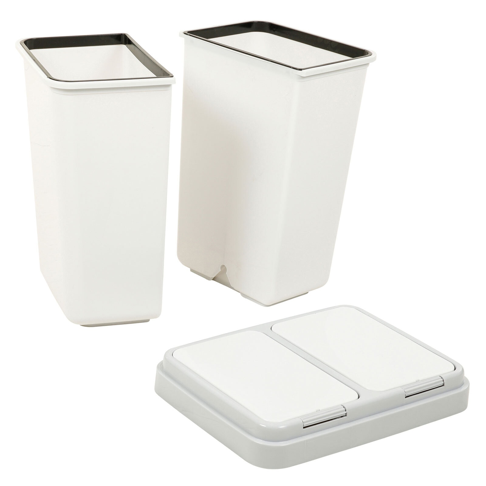 Duo-Müllbehälter 2x23l grau