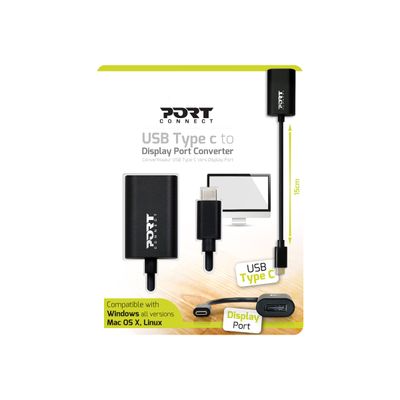 PORT Connect - convertisseur USB-C (M) vers DisplayPort (F)