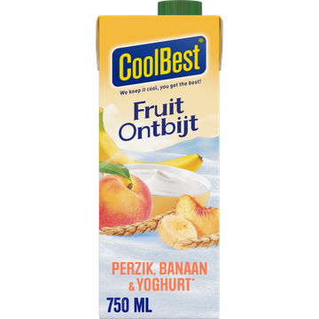 CoolBest FruitOntbijt Yoghurt Perzik-Banaan 0,75L
