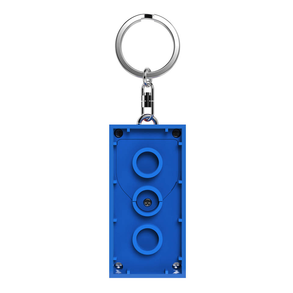 LEGO sleutelhanger met licht - blue brick