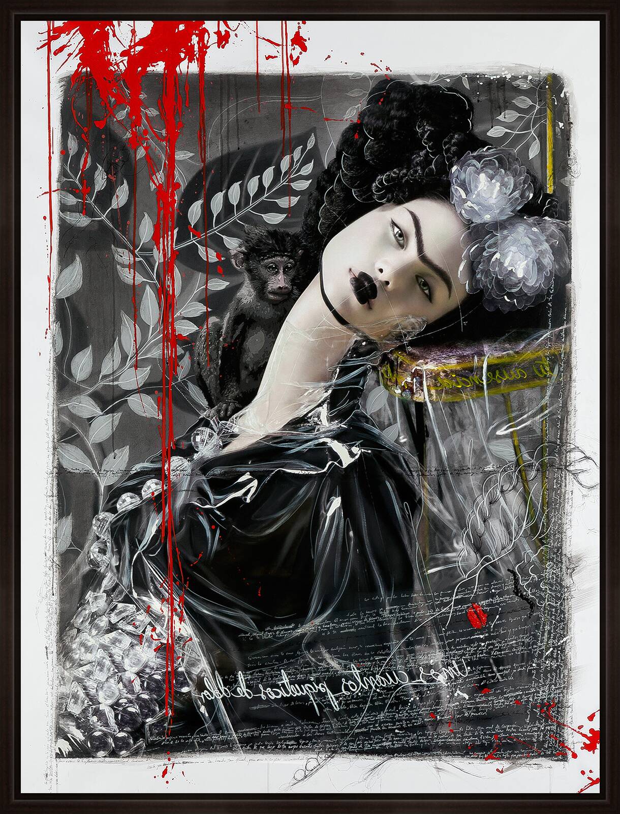 Frida with Monkey by Efren Isaza - Limited Edition. Edition of: 150. Signed.
