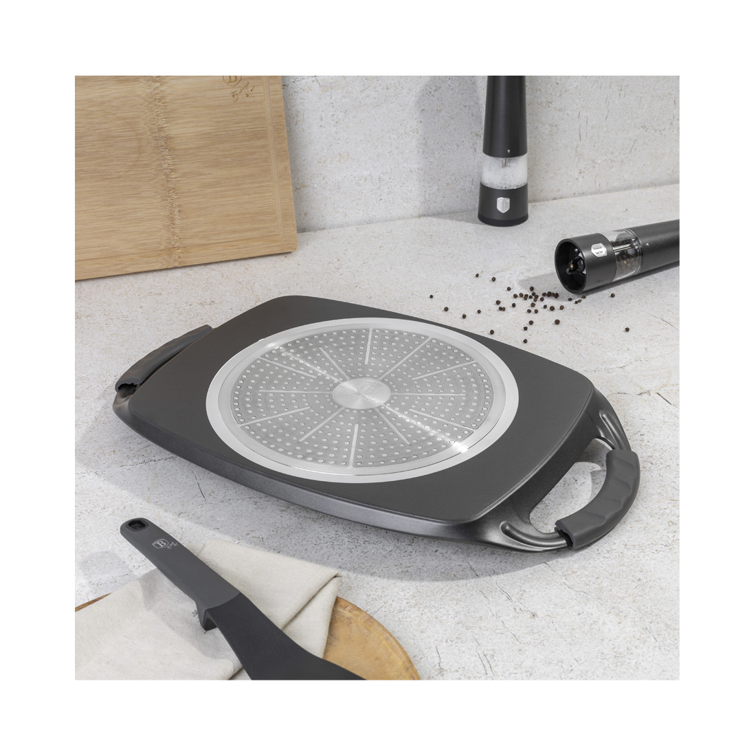 Berlinger Haus Grillplatte 47cm matt Anthracite Collection