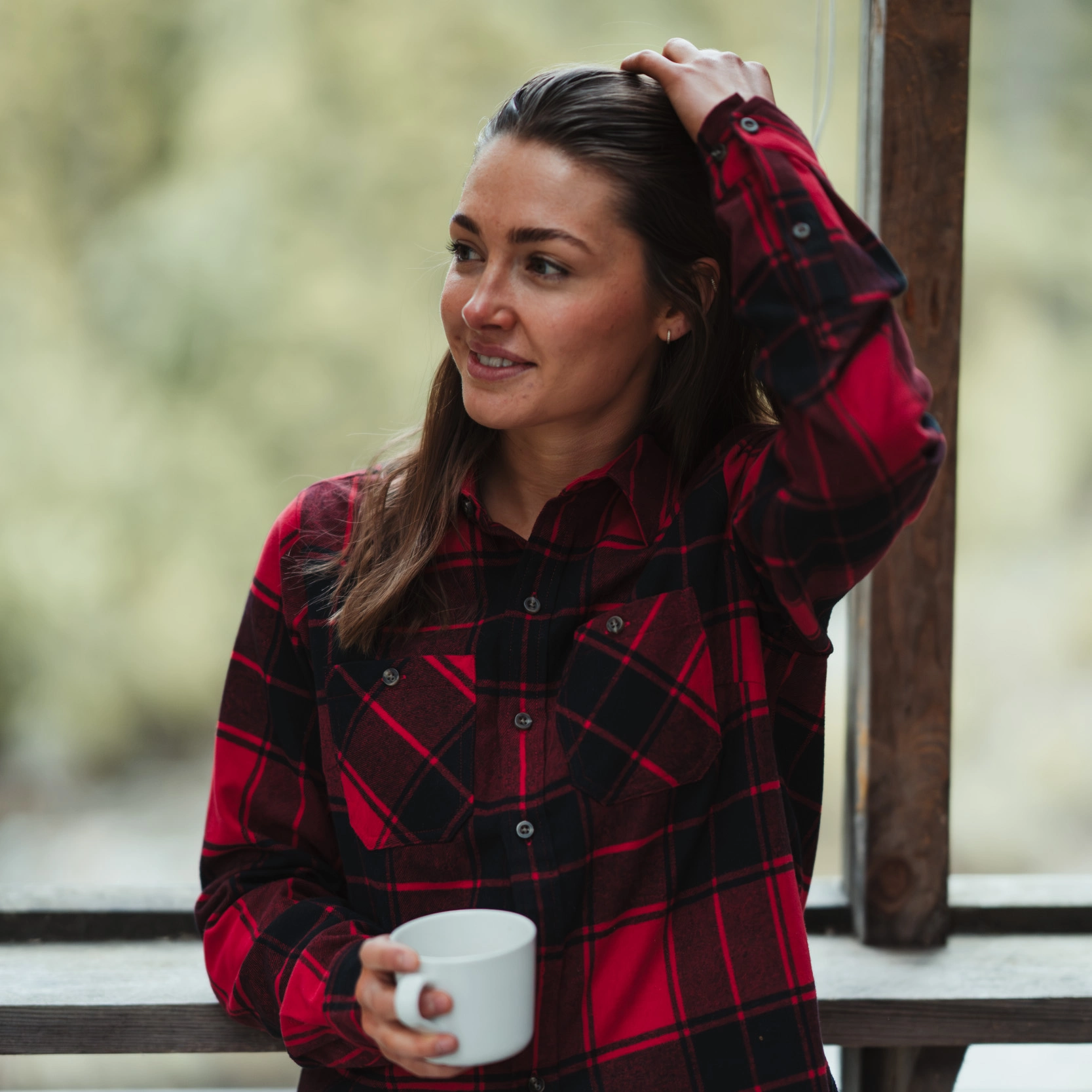 Nordmarka Flannel Shirt Women Red / Black Check