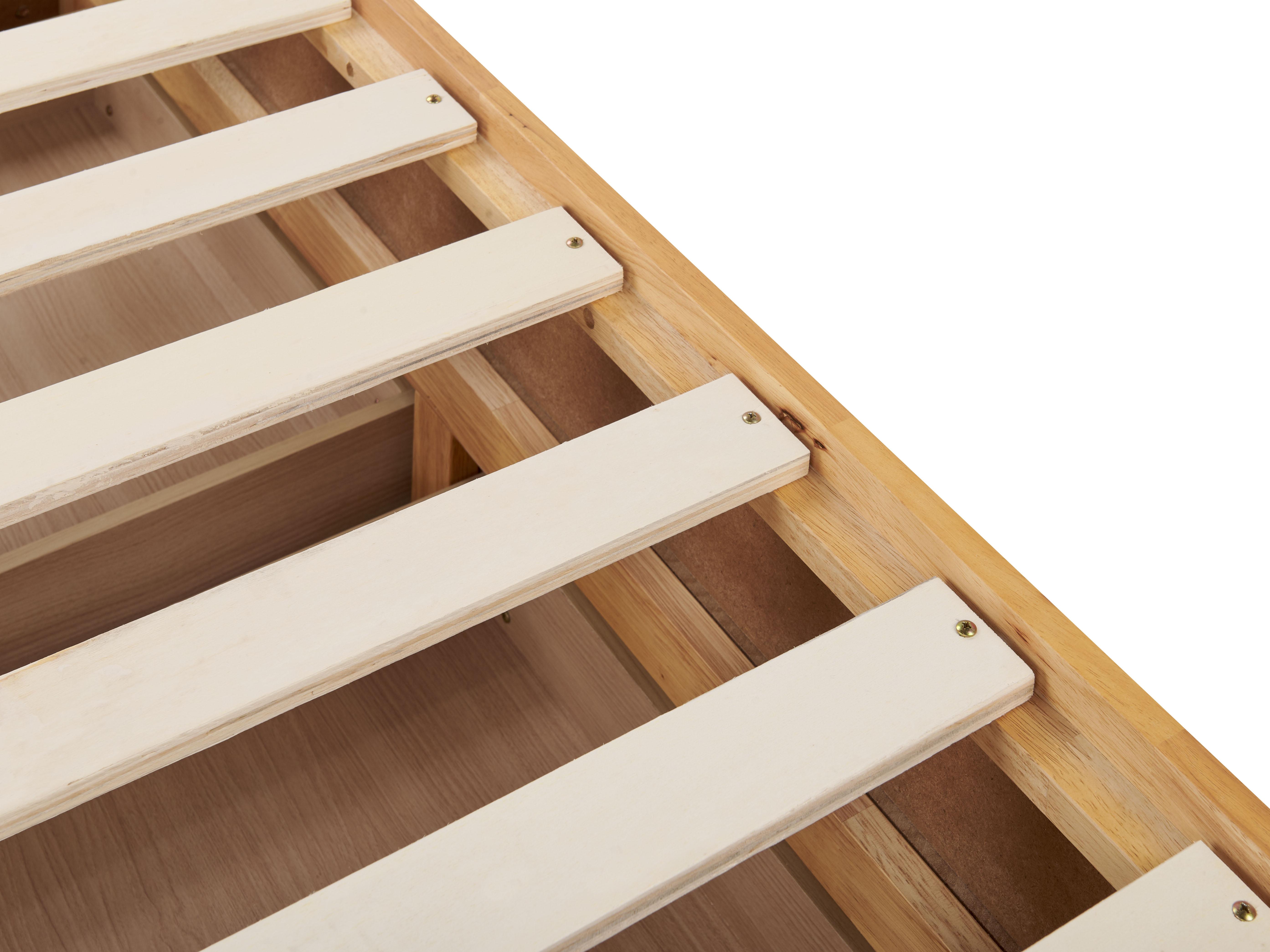 Bed met opbergladen Hout CAHORS 90 x 200 cm Bruin