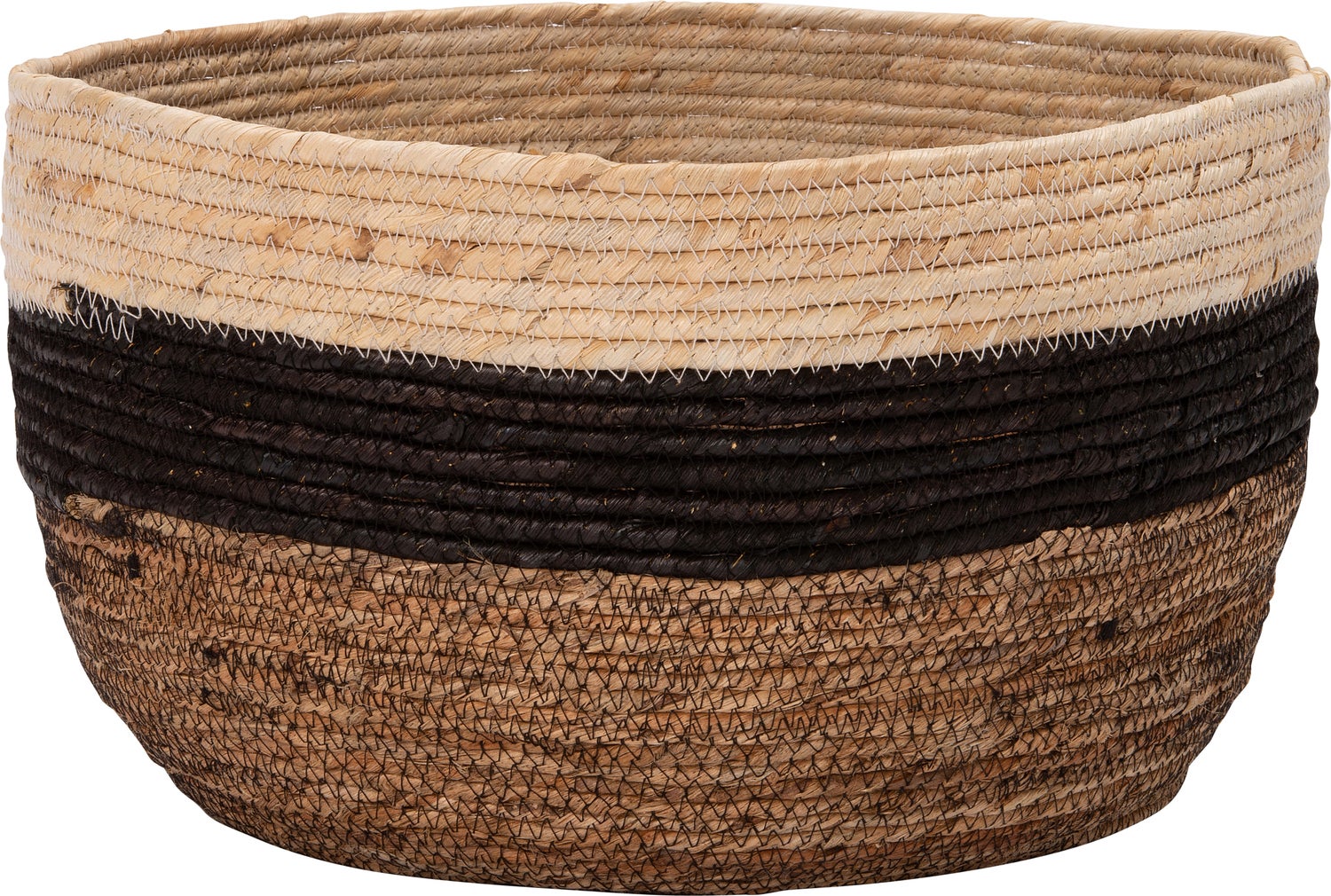 Intratuin opbergmand Didi naturel / zwart / bruin D 36 H 22 cm