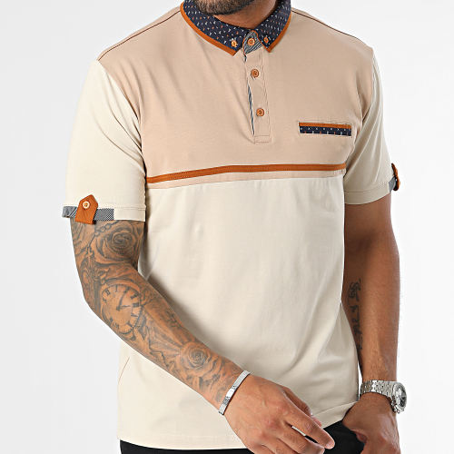 Polo Manches Courtes Beige
