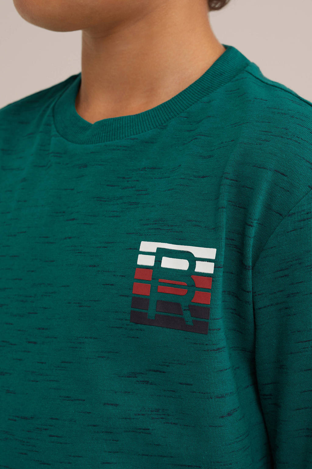 WE Fashion gemêleerde sweater sea storm