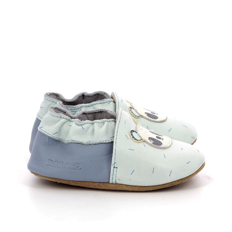 Robeez Robeez Chaussons Panda Master Bleu Ciel