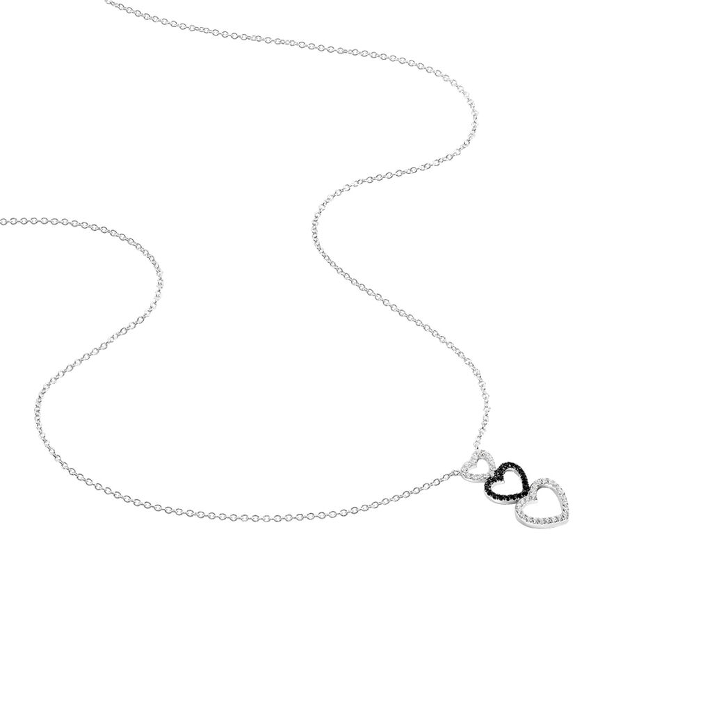 Collier Lio Argent Blanc Oxyde De Zirconium