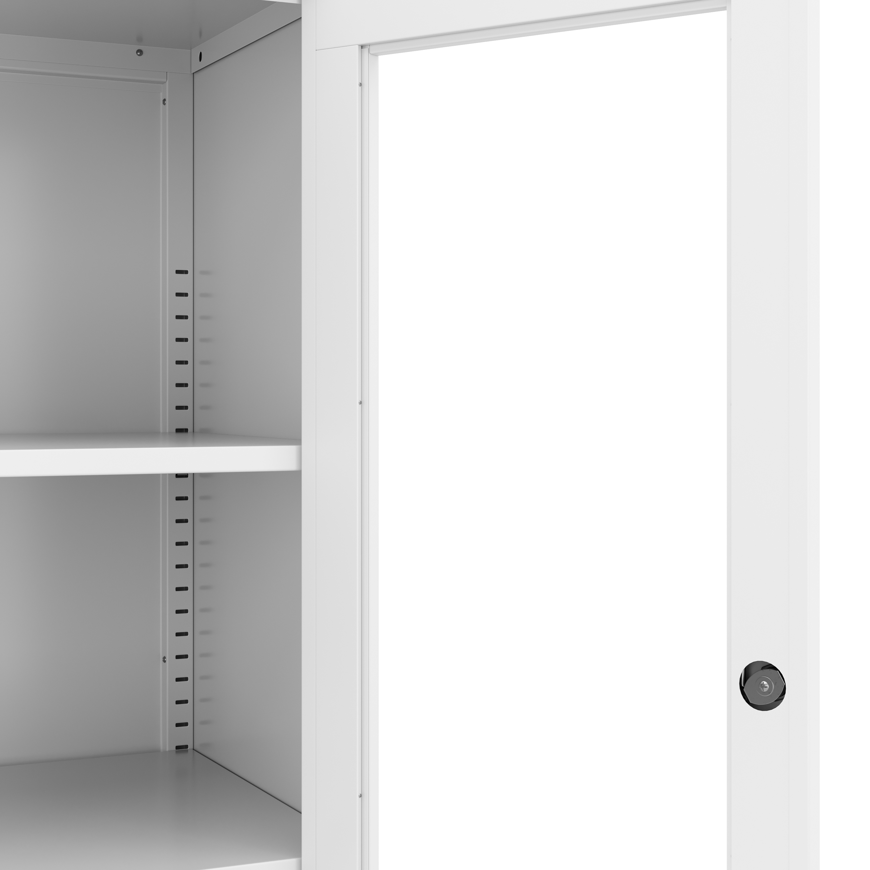 Aktenschrank mit Glastüren 90 x 185 cm weiss