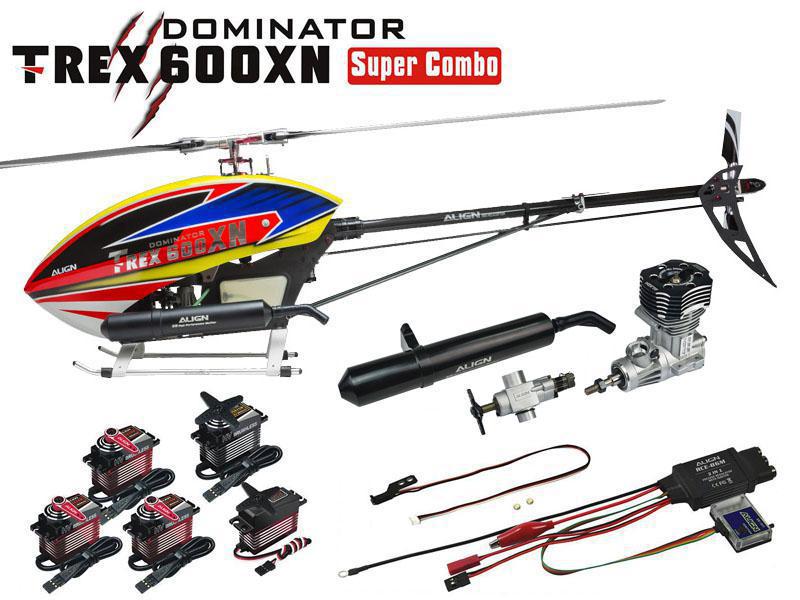 ALIGN Helikopter T-Rex 600XN Super Combo Bausatz Nitro-Helikopter