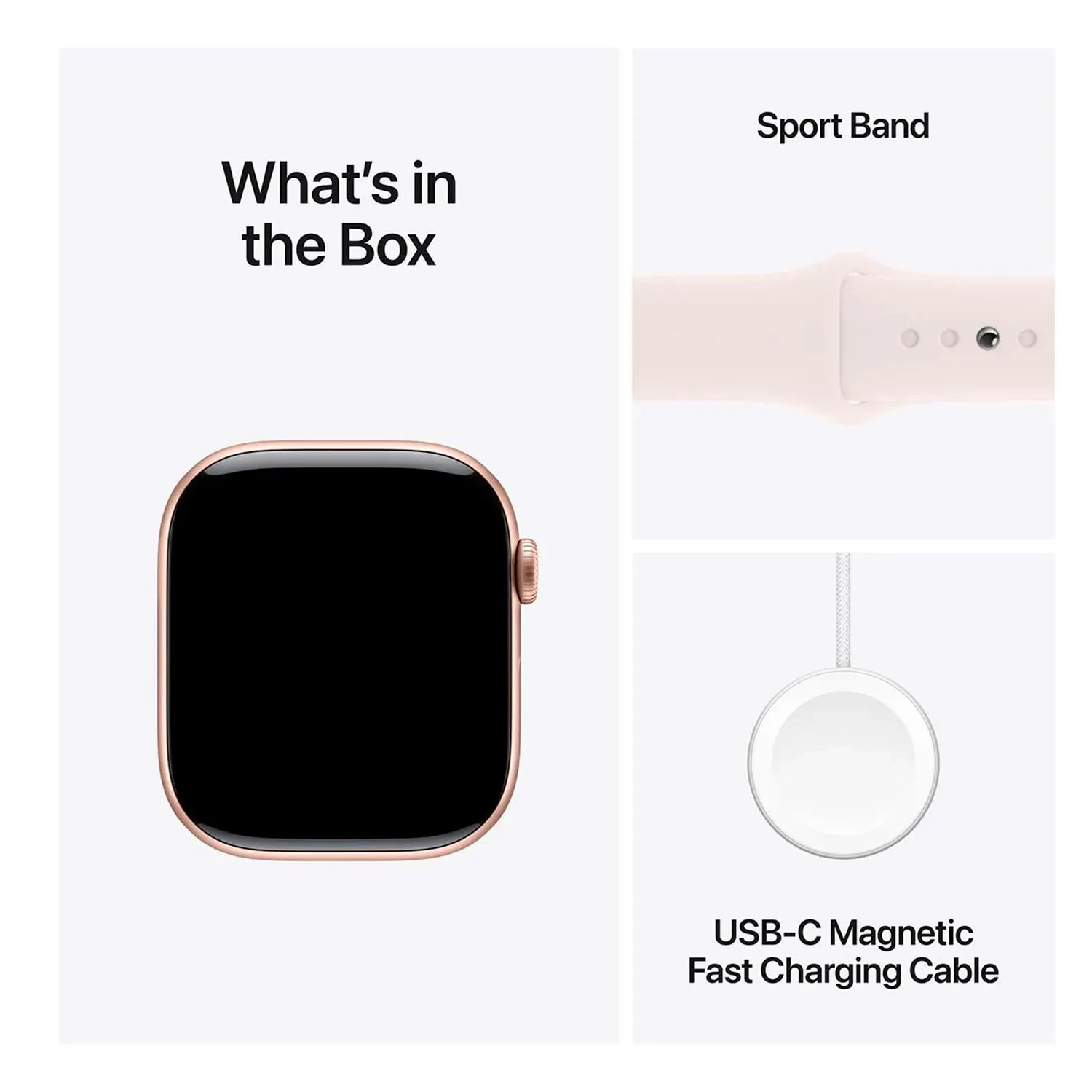 Apple Watch Series 10 GPS 46mm Rose Gold Aluminium Sport Band S/M MWWT3