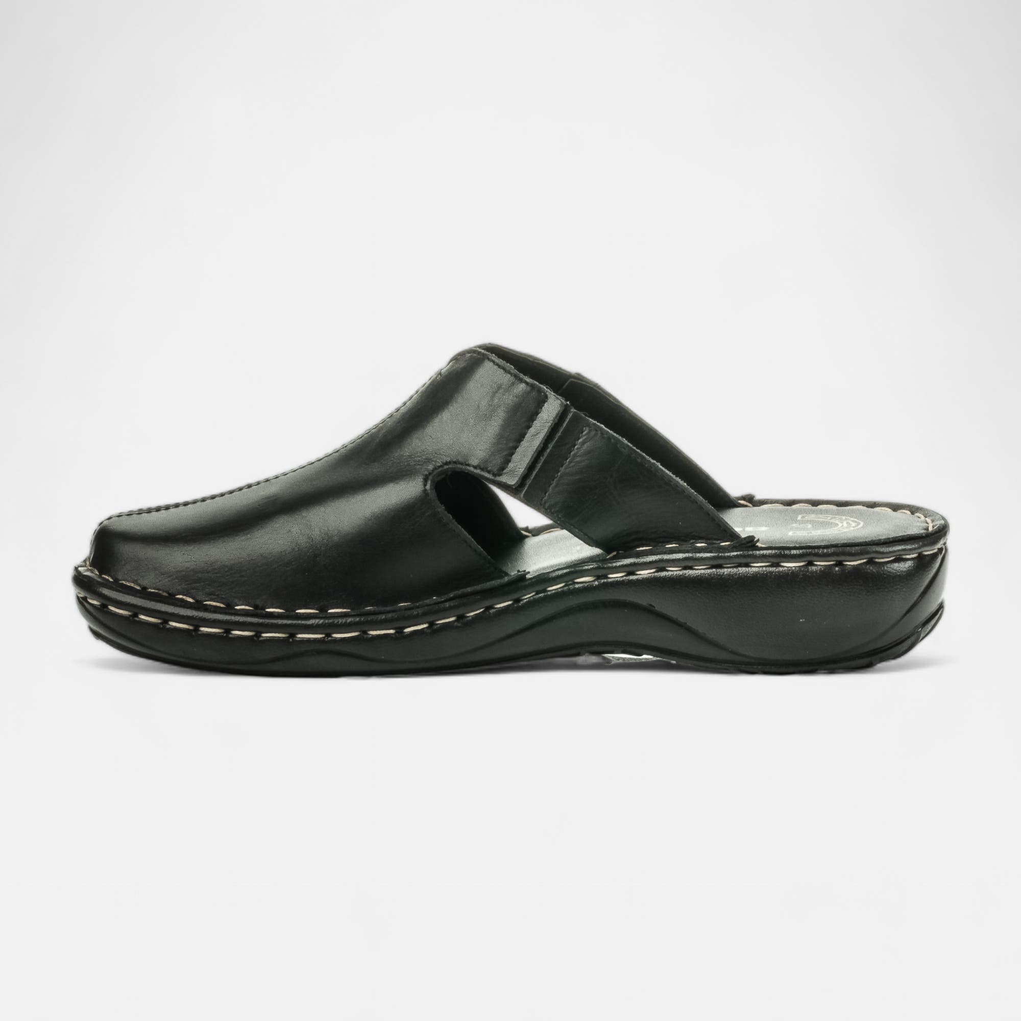 Sabots Femme en cuir noir