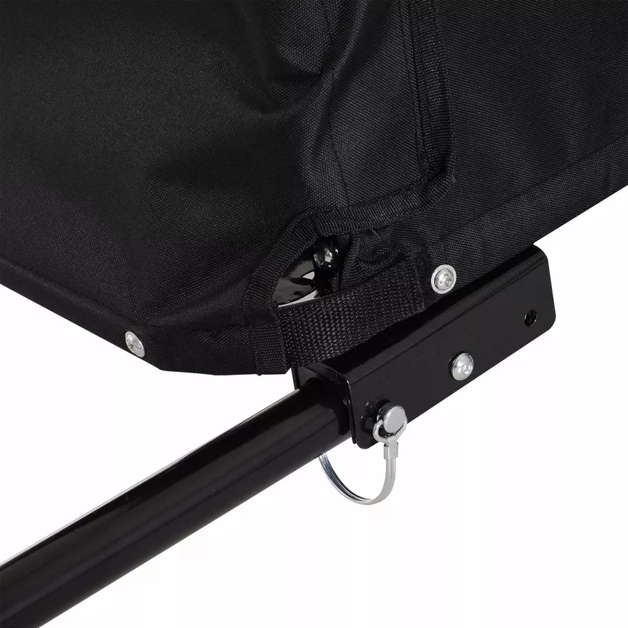 HOMCOM Transportanhänger fürs Fahrrad rot, schwarz