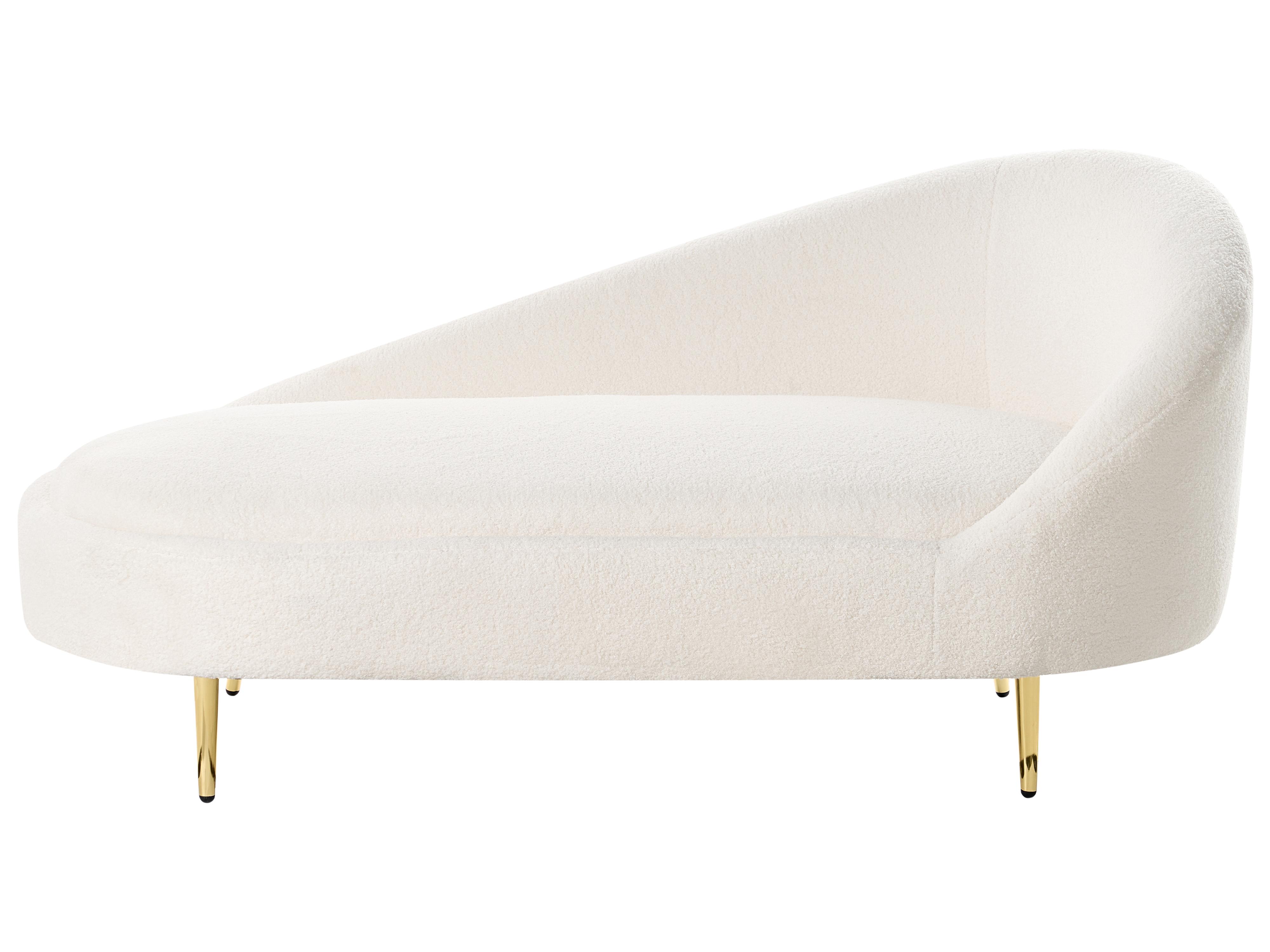 Rechtszijdige chaise longue VALREAS Bouclé Gebroken wit