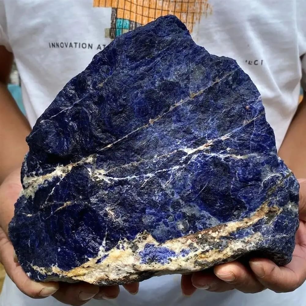 Large Noble Dark Blue Sodalite Crystal Gemstone Rough Raw Rock Home Decor(900-1000g)