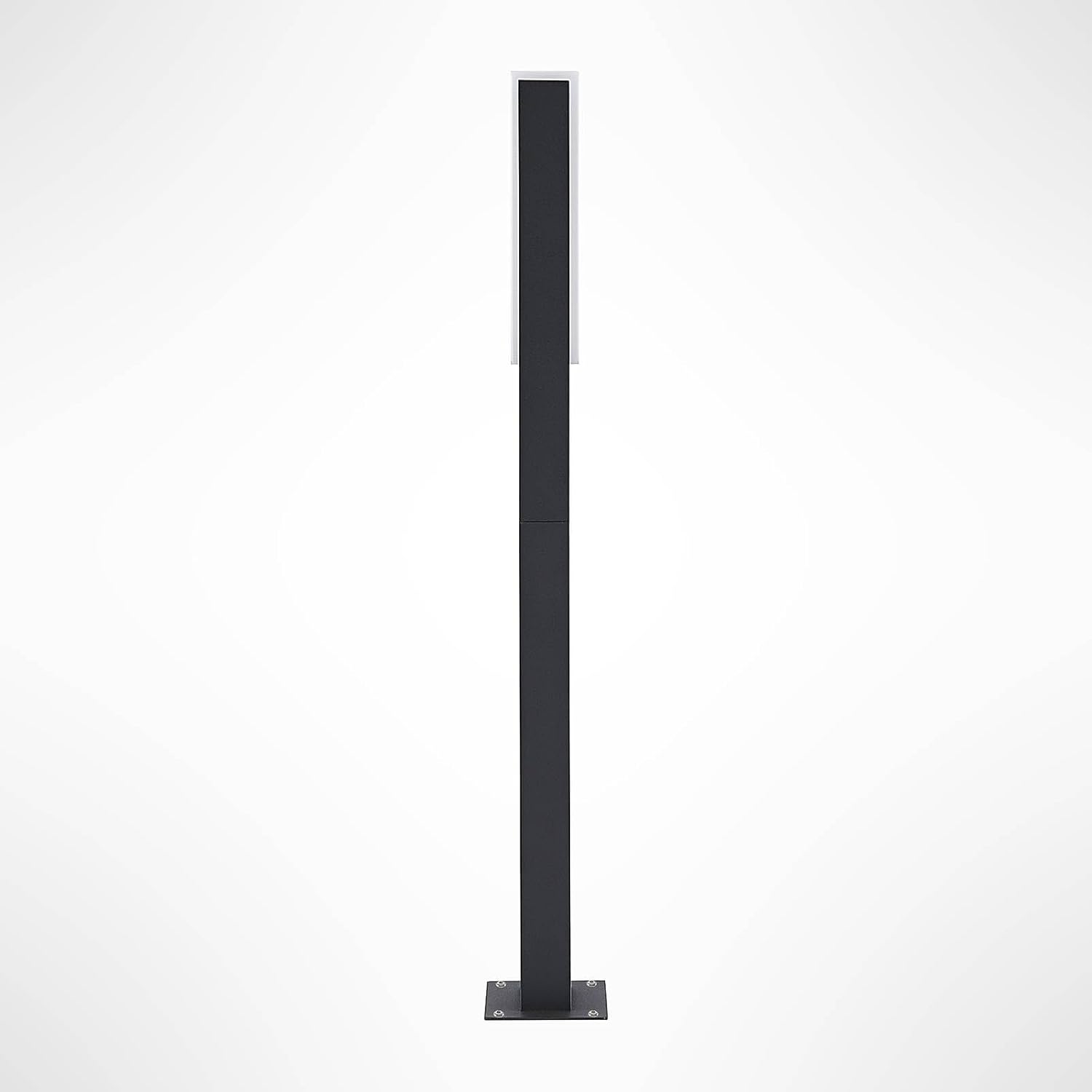 Lucande LED Außenleuchte Virgalia (Modern) in Schwarz aus Aluminium (1 flammig,) - Wegeleuchte Pollerleuchte Wegelampe Sockelleuchte