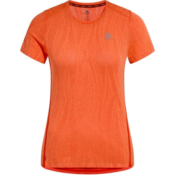 T-shirt running ODLO ZEROWEIGHT ENGINEERED CHILL-TEC S/S CREW NECK W LIVE WIRE MELANGE