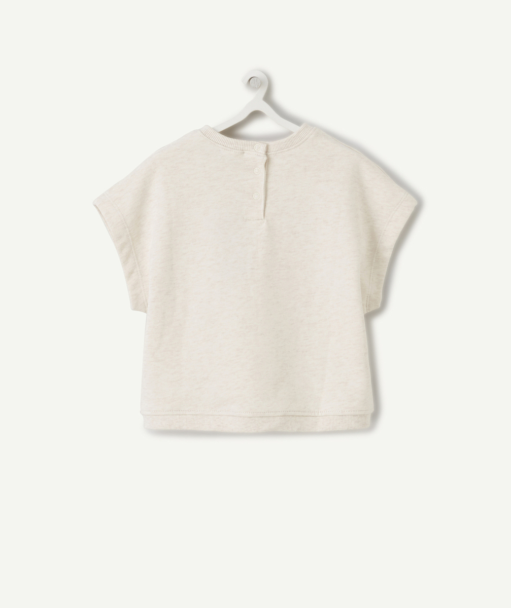 T-SHIRT BÉBÉ FILLE EN COTON BIO AVEC MESSAGE ROUGE TOMATE