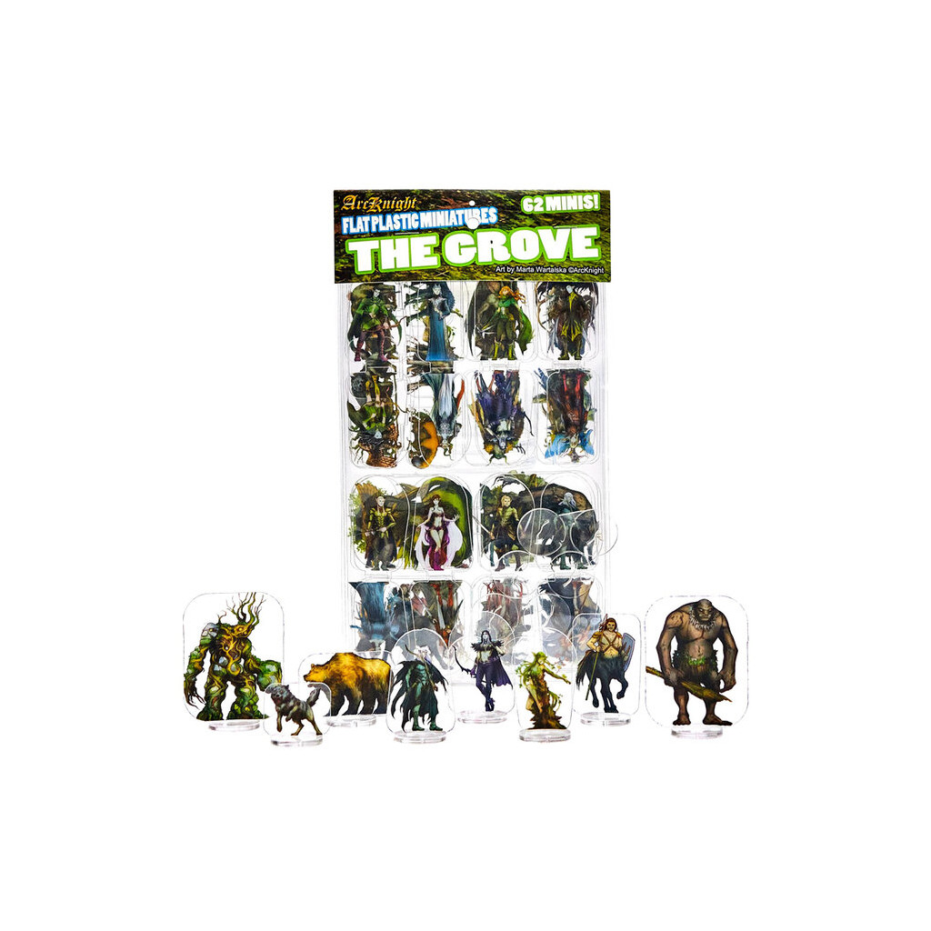 Flat Plastic Miniatures - The Grove - 62 Pieces