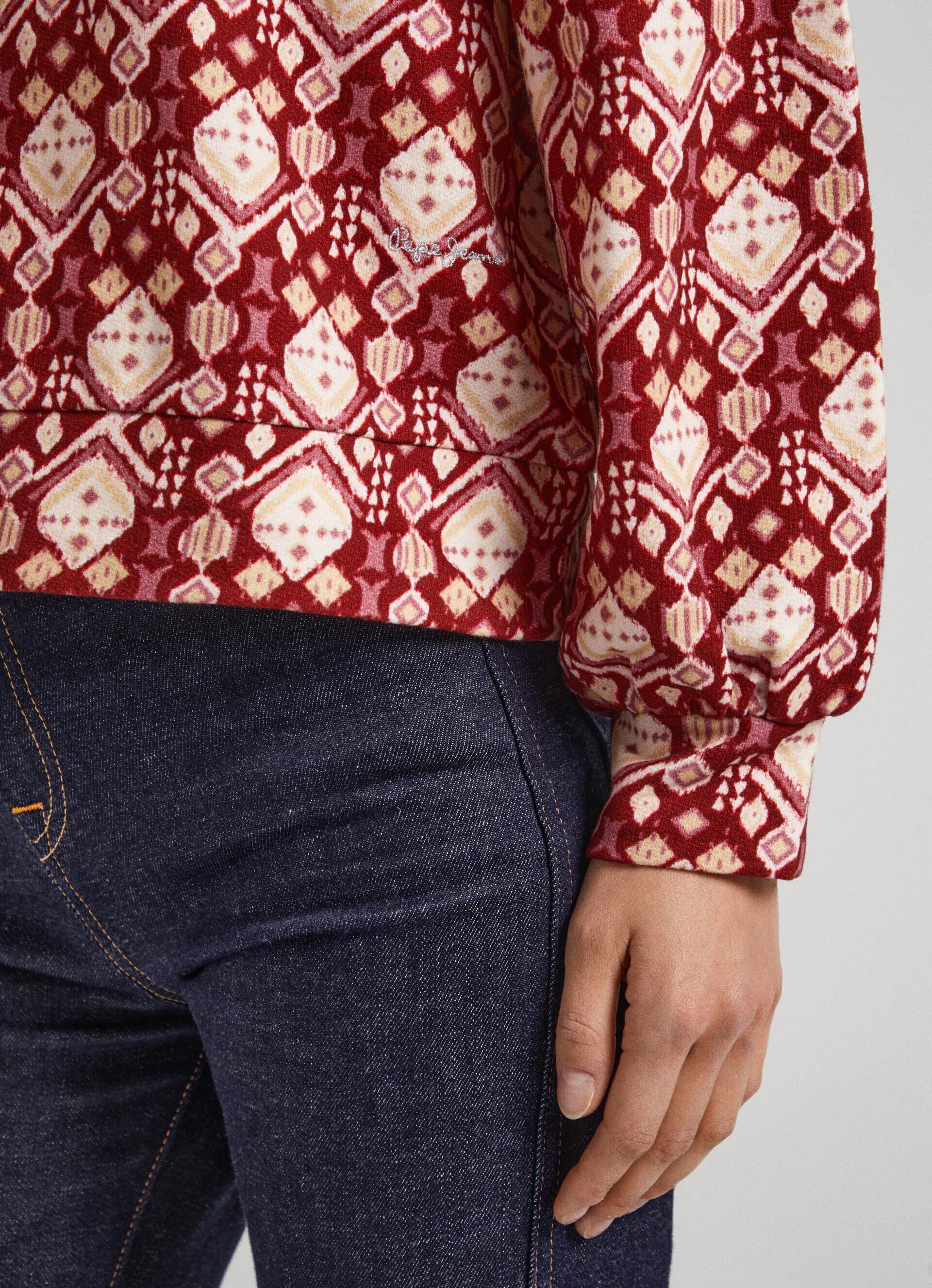 MOLETOM COM ESTAMPA ORNAMENTAL - multicolorido