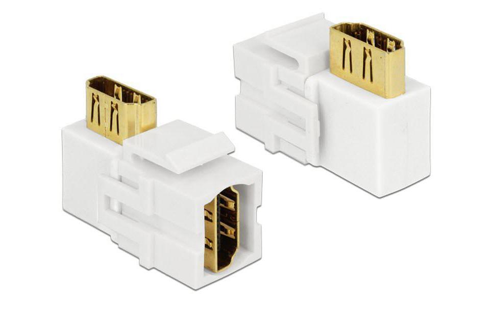 Keystone-Modul HDMI Typ-A, WS 90° gewinkelt90° gewinkeltes Modul zur Verbindung zweier HDMI Kabel, schwarz