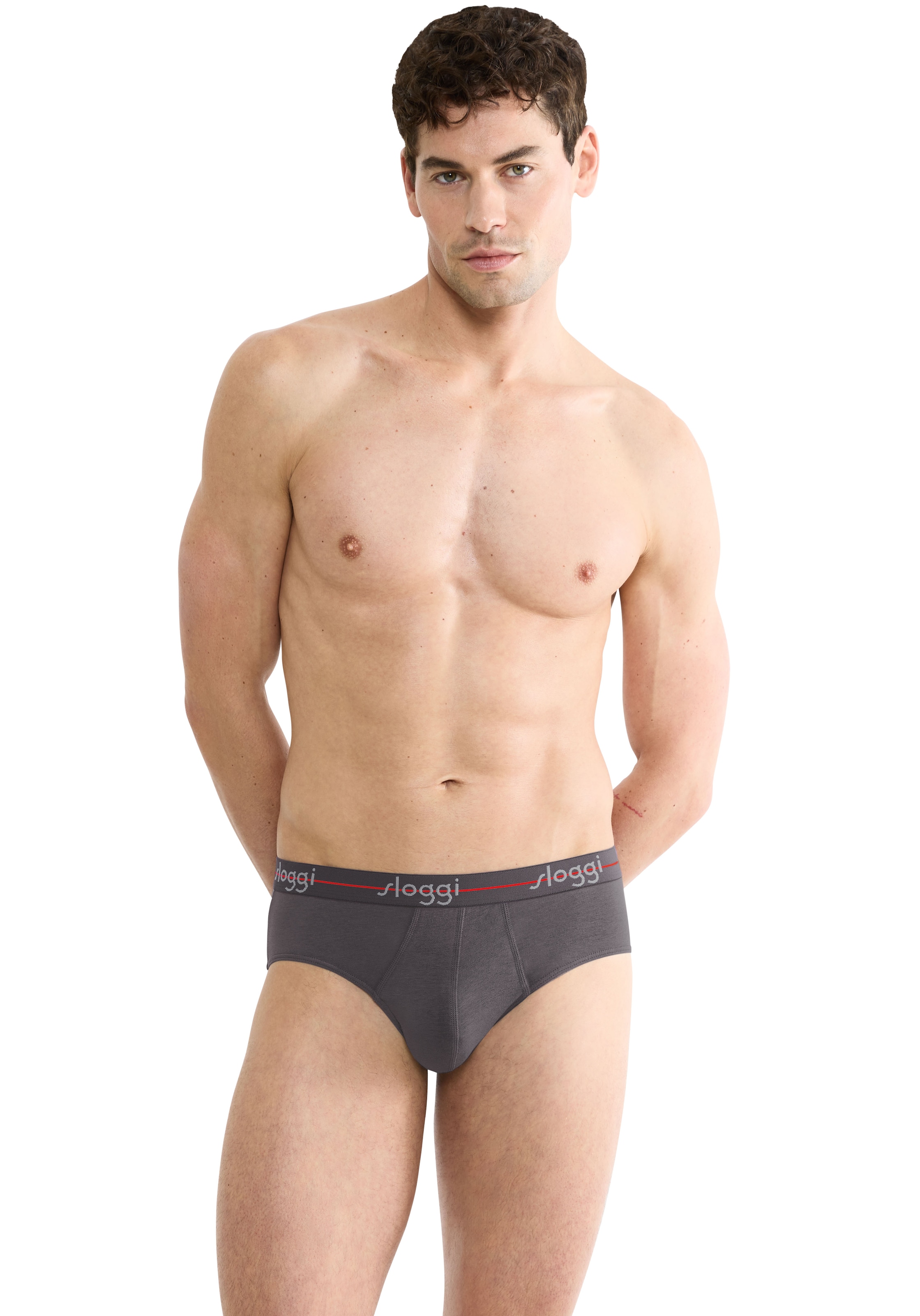 sloggi Slip »men Start Midi C2P box«, sportlicher Schnitt, weicher Bund