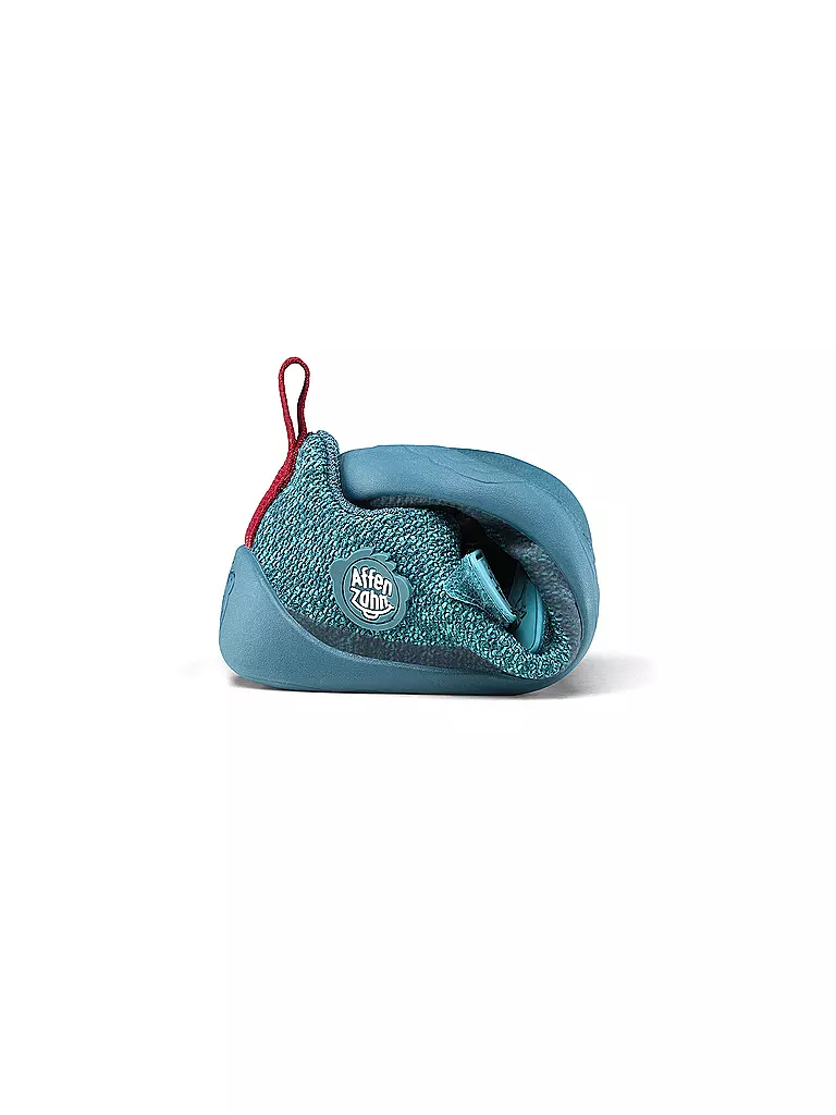AFFENZAHN Kinder Barfußschuhe KNIT HAPPY Hai blau
