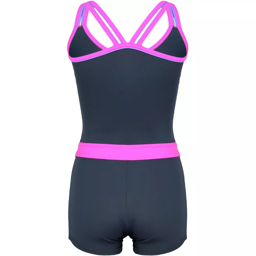 Aquarti Mädchen Badeanzug mit Bein Racerback pink