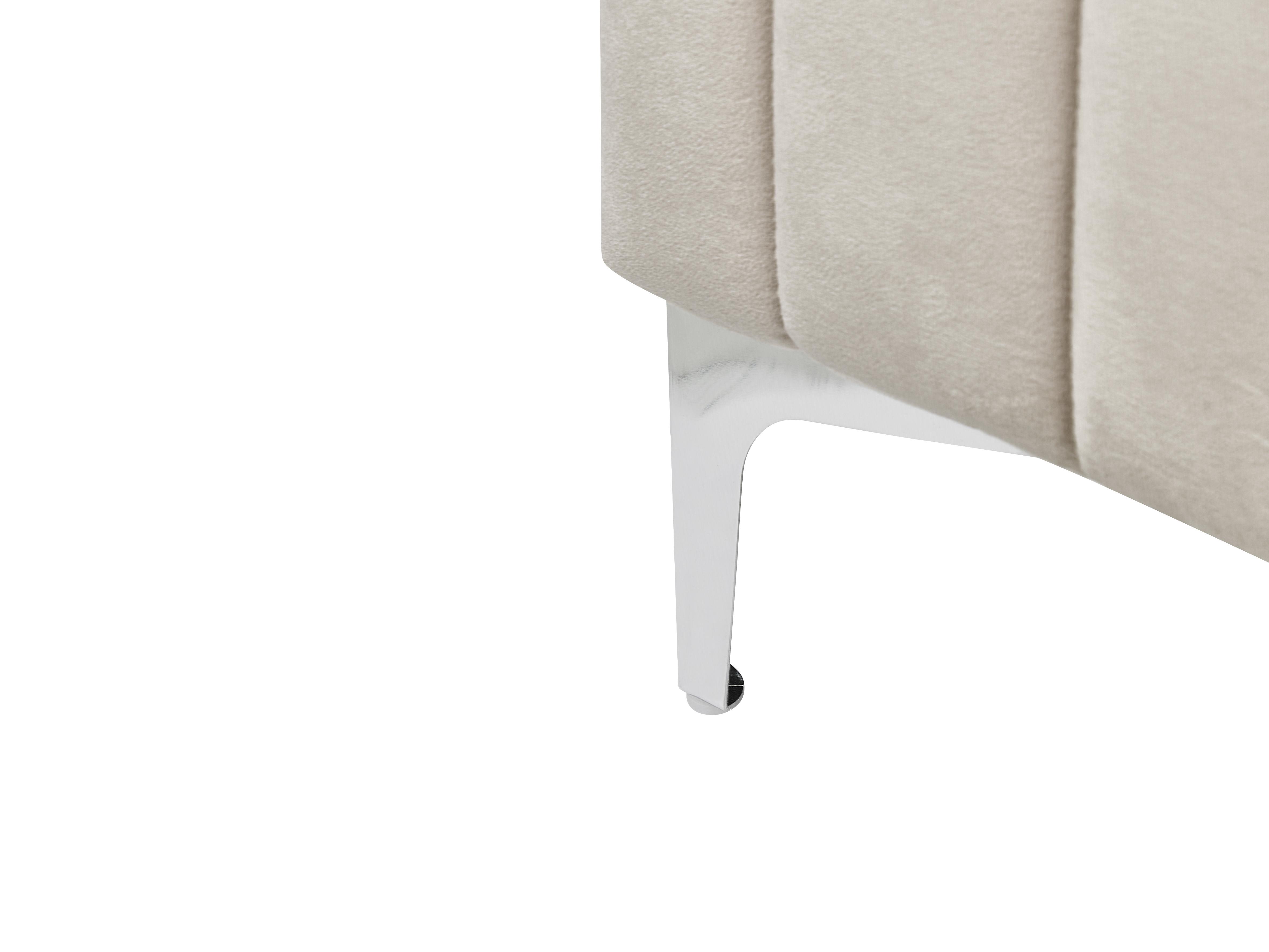 Bed Fluweel LUNAN 180 x 200 cm Taupe