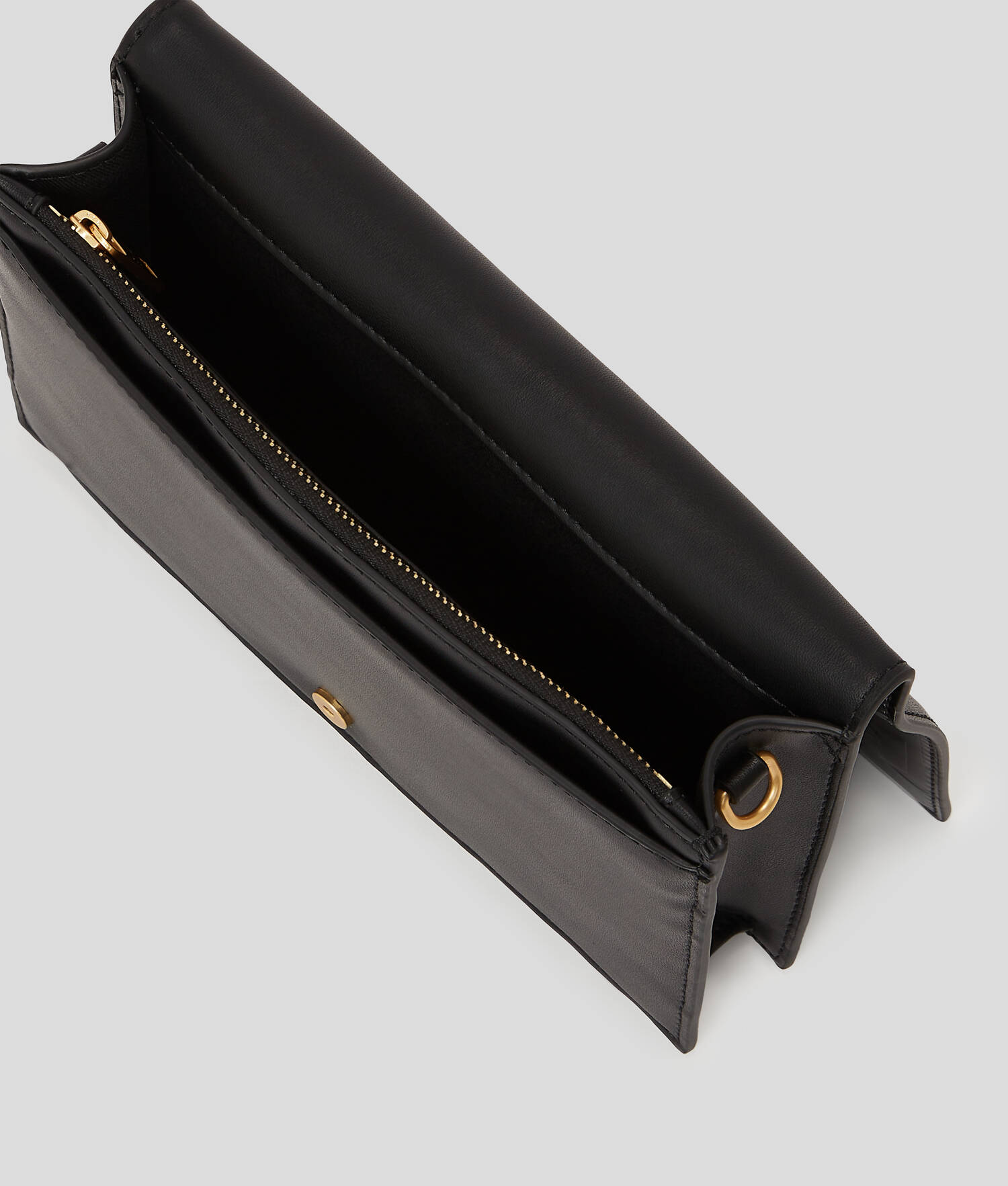 PORTEFEUILLE BRILLANT AVEC BANDOULIÈRE K/SKUARE - Noir
