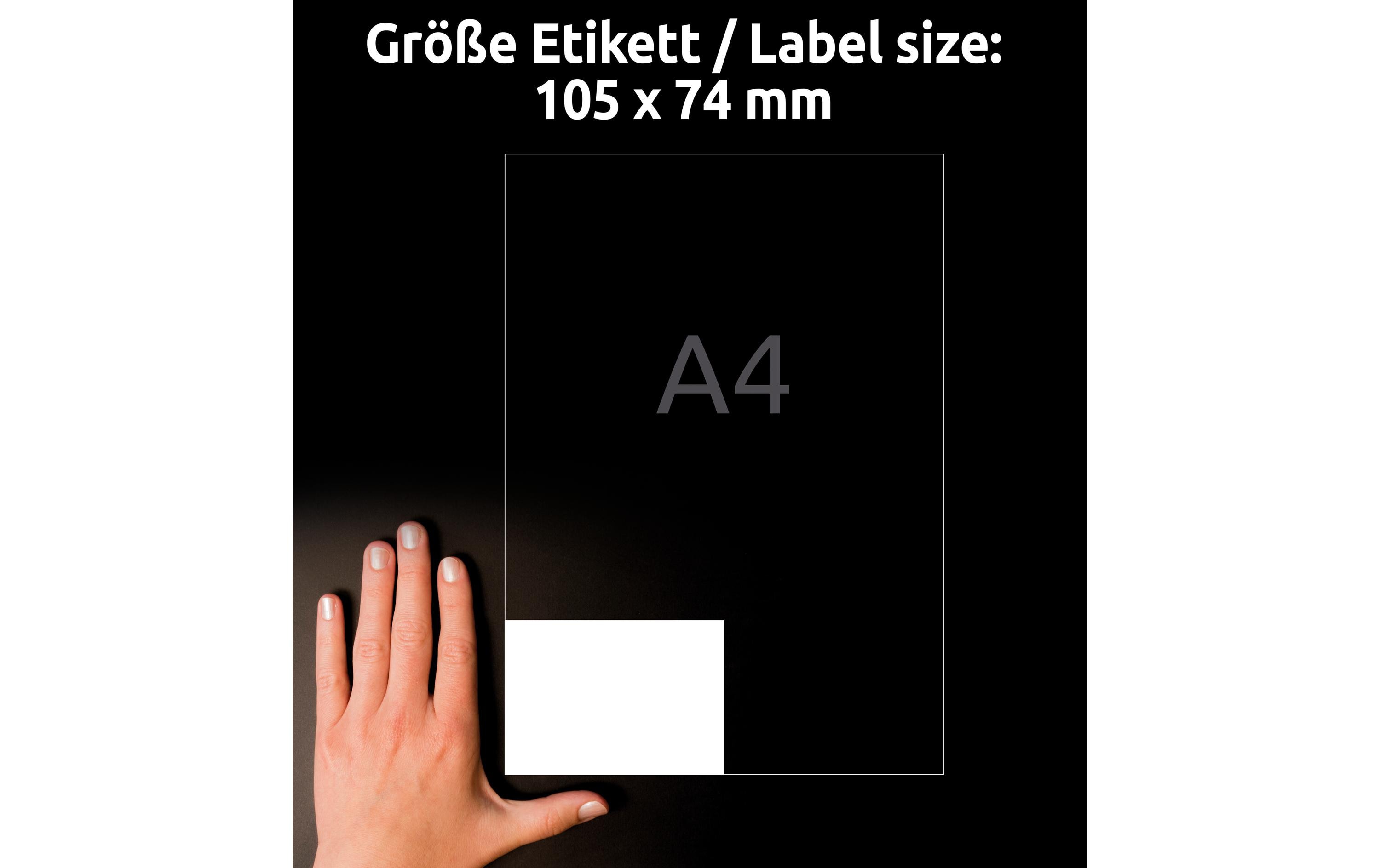 Universal-Etiketten 6138, 105 x 74 mm, 30 BlattPermanent haftende Etiketten