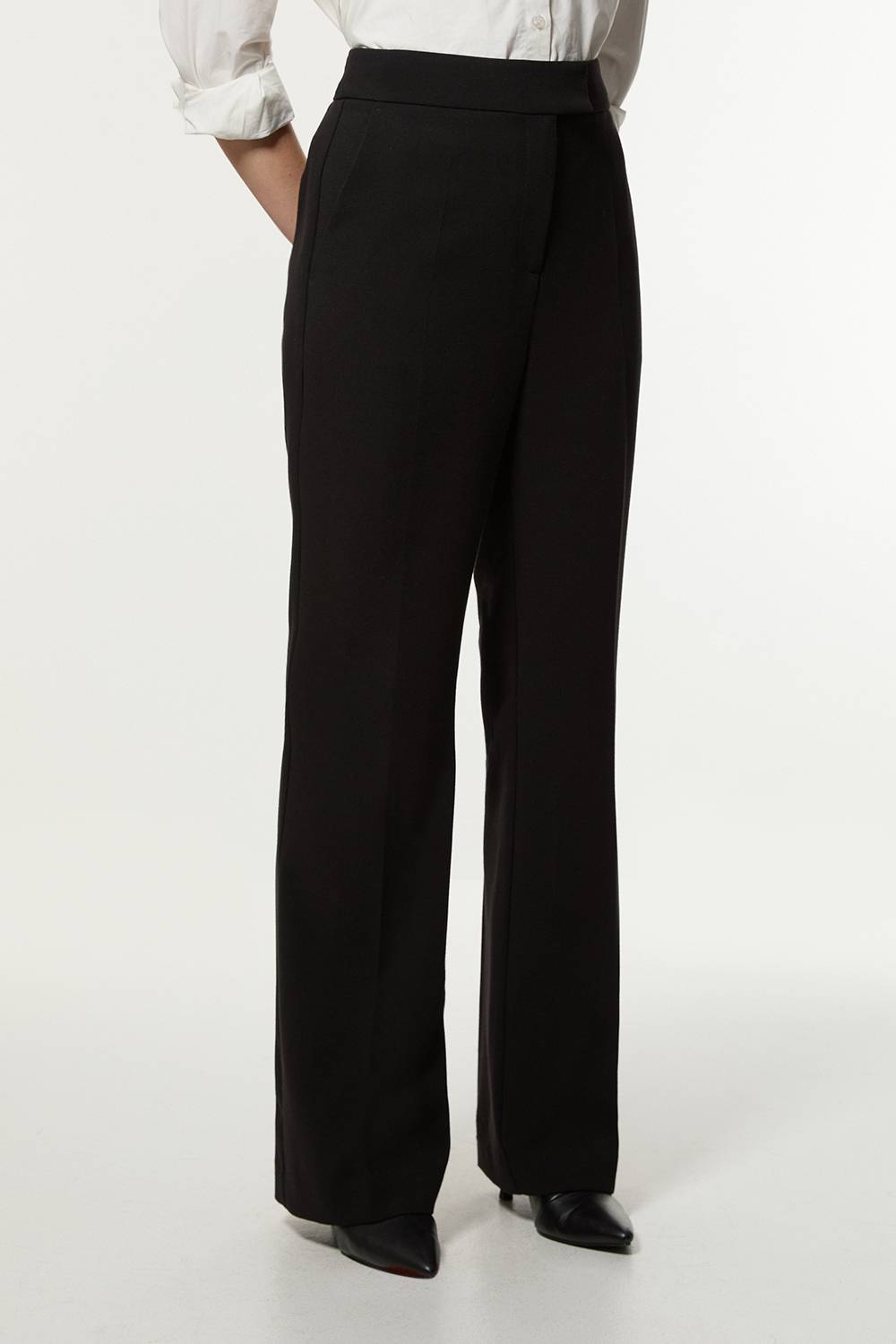 KarenMillen Pantalon droit sur mesure stretch compact essentiel
