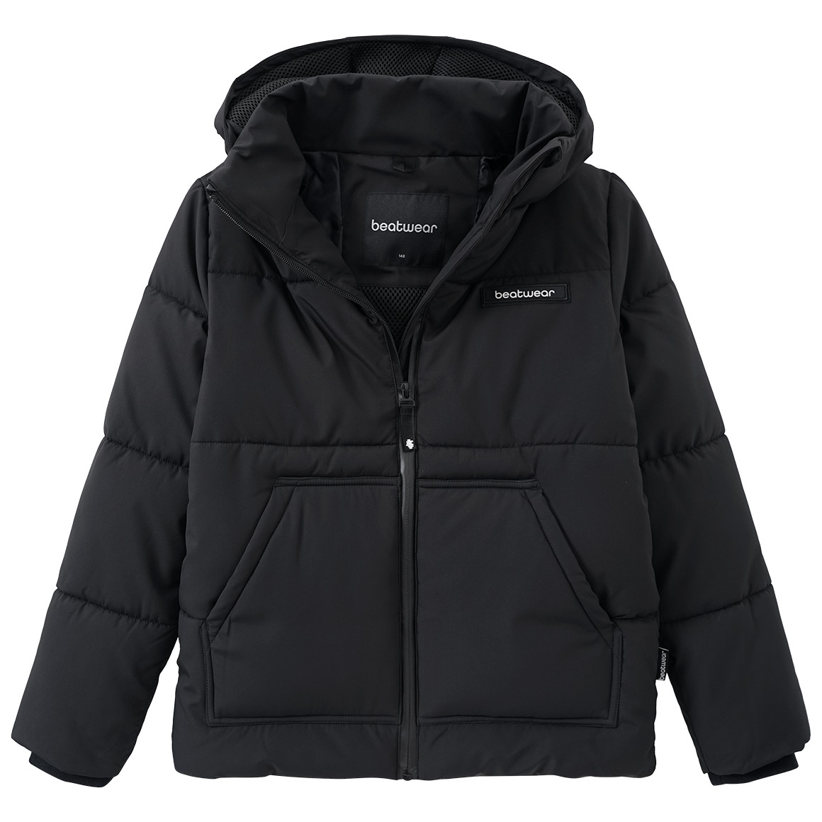 Beatwear Jungen Jacke warm wattiert schwarz