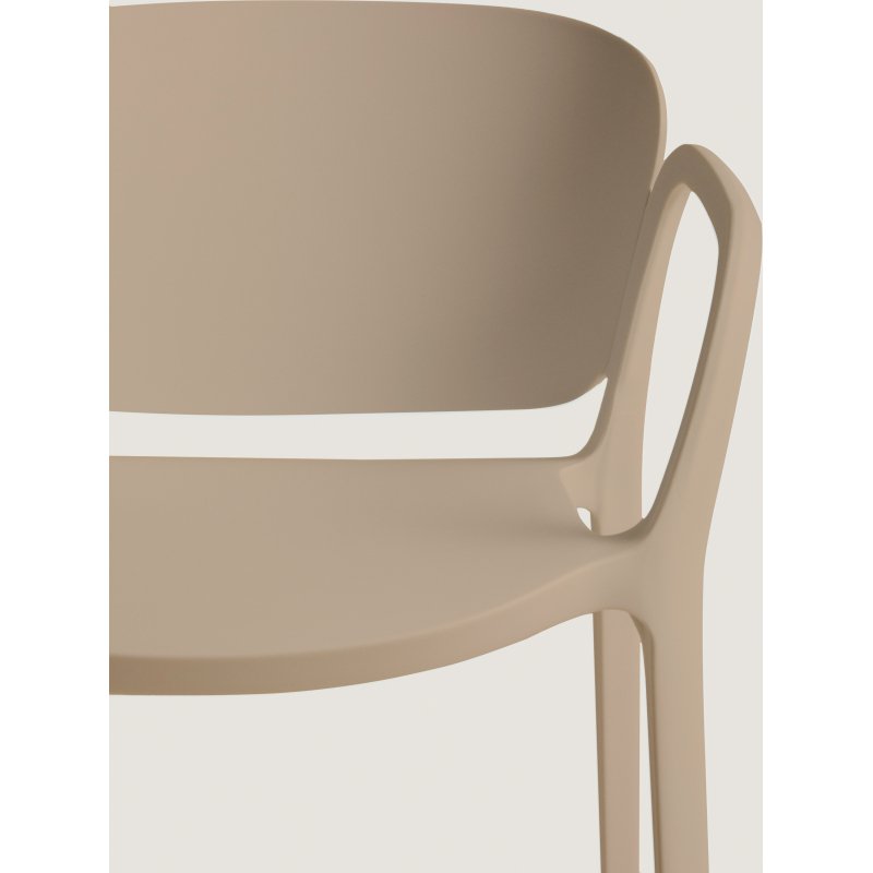 Chaise empilable d’extérieur Ania beige