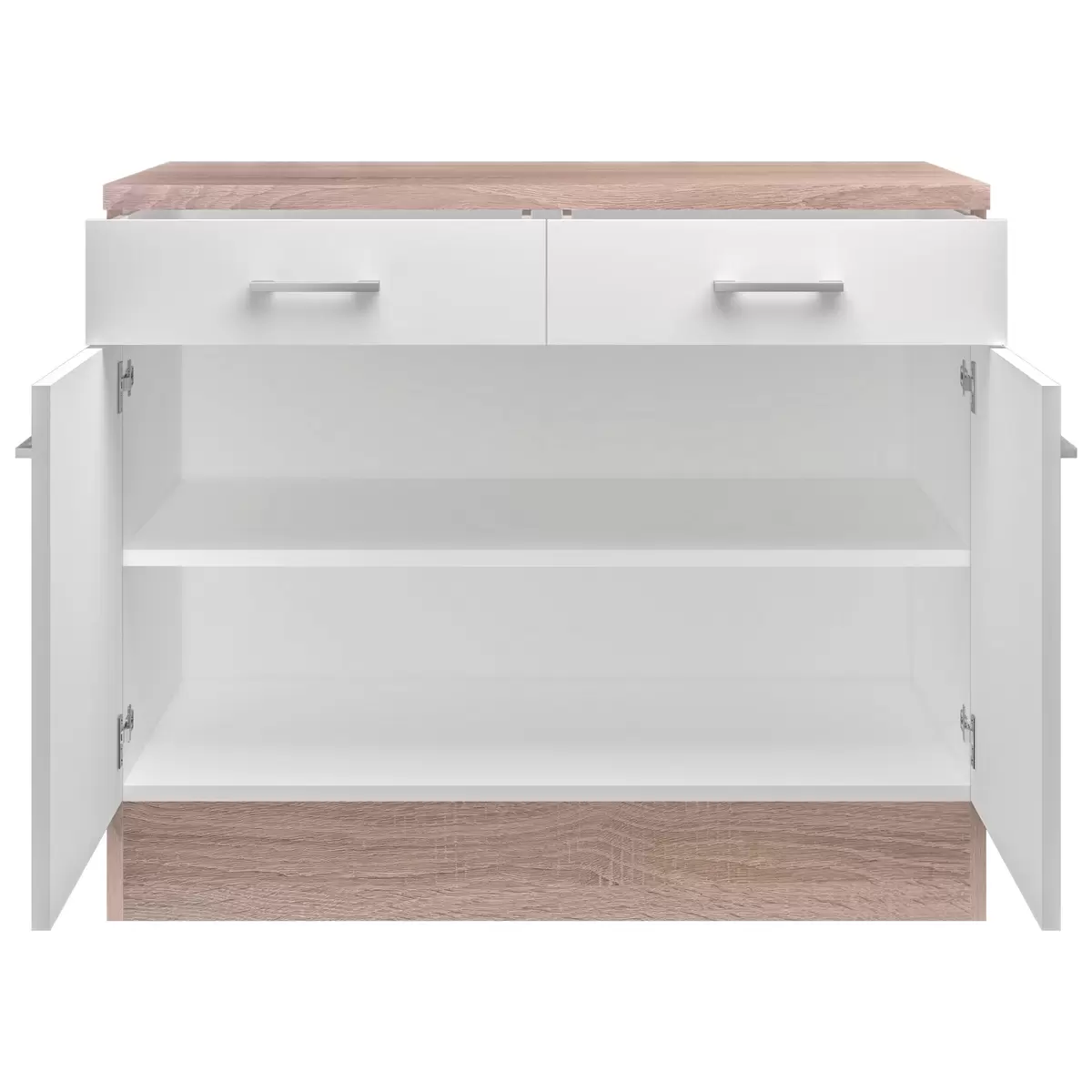 Küchenunterschrank Samoa US 100 Best Price weiss,Eiche